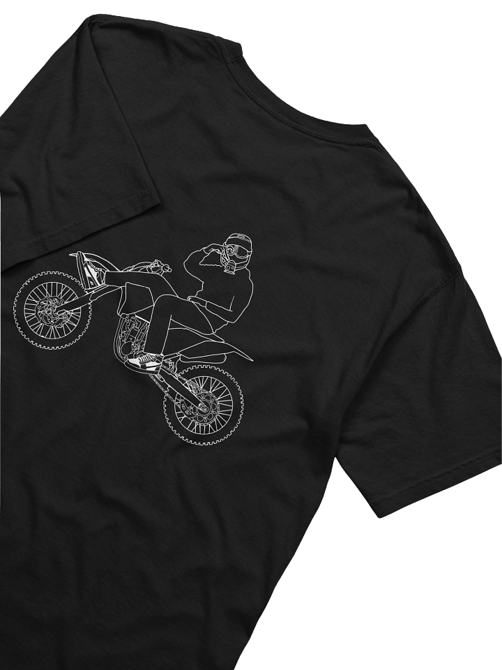 Bike and signature outline (White) | Shirt product image (2)
