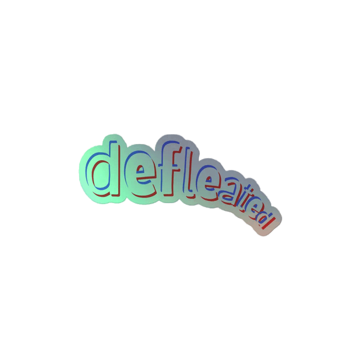 DEFLEATED holographic die-cut sticker product image (2)