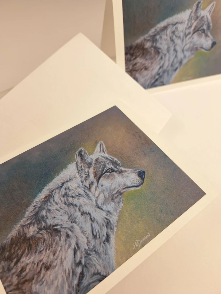 Wildlife Art Greeting Card - Wolf - Shipping Included product image (2)