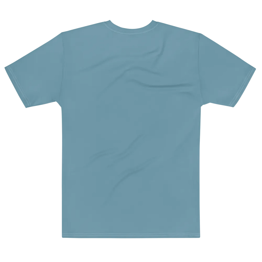 Plain Medium Light Blue Soft Summer Men's Crewneck Polyester Heavyweight Premium T-Shirt by Treasure Pie product image (7)