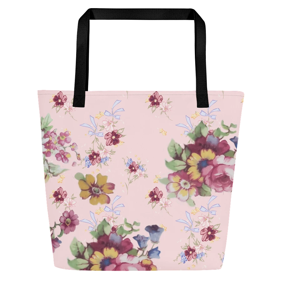 Vintage Pink Flowers Tote Bag | Classic Floral Tote | Pink Blossom Everyday Tote product image (2)