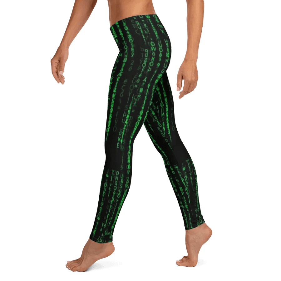 Leggings – Binary Code Print for Futuristic & Stylish Comfort product image (10)