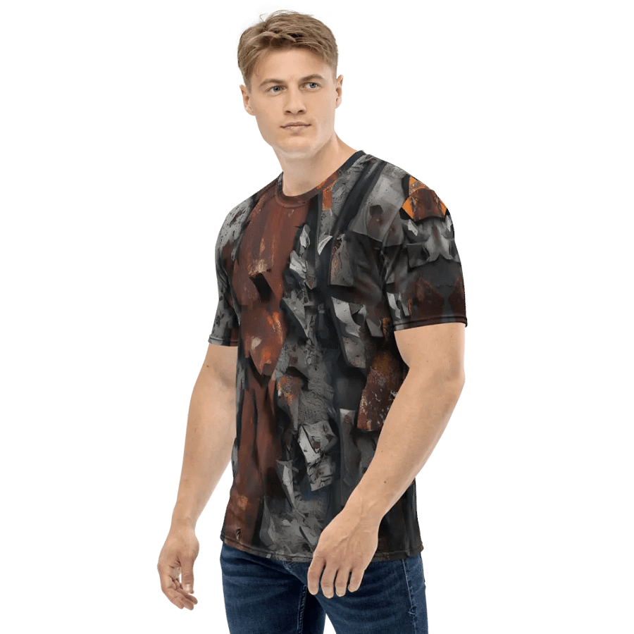 Distressed Rust Texture Tee - Industrial Decay Art product image (3)