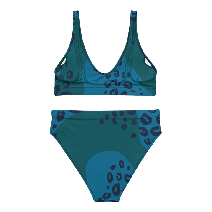 Teal Leopard Camo High-Waisted Bikini product image (2)