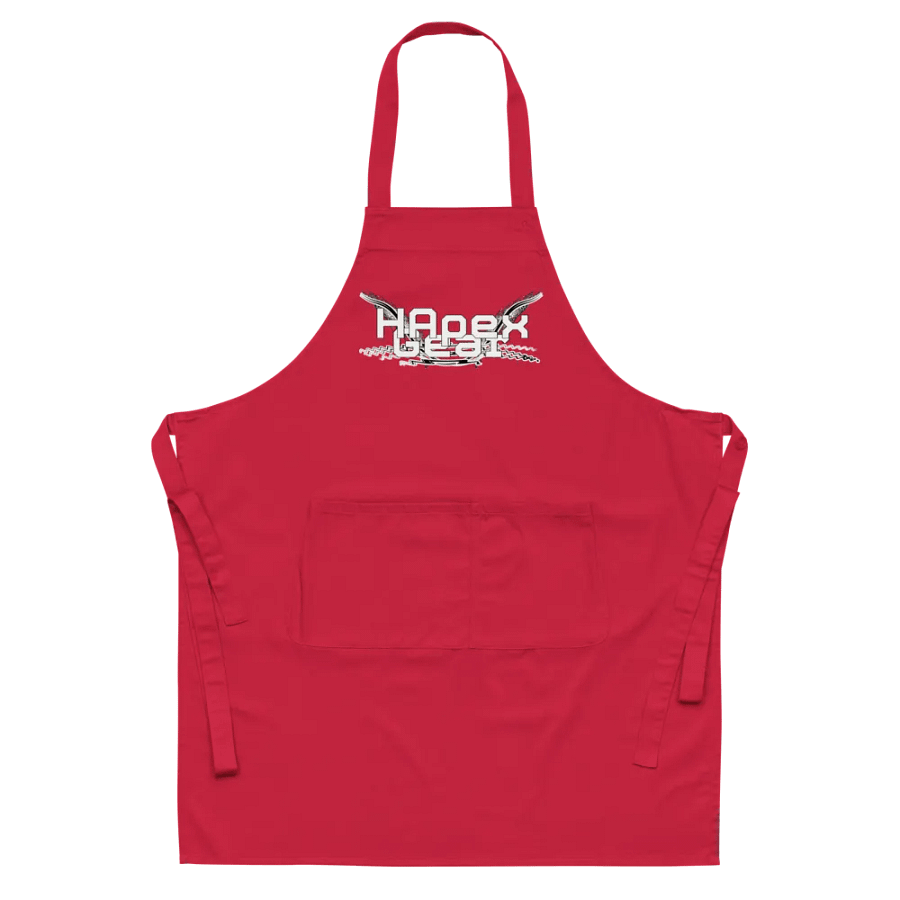 Organic Cotton Apron - White HApex Gear Black Logo product image (17)