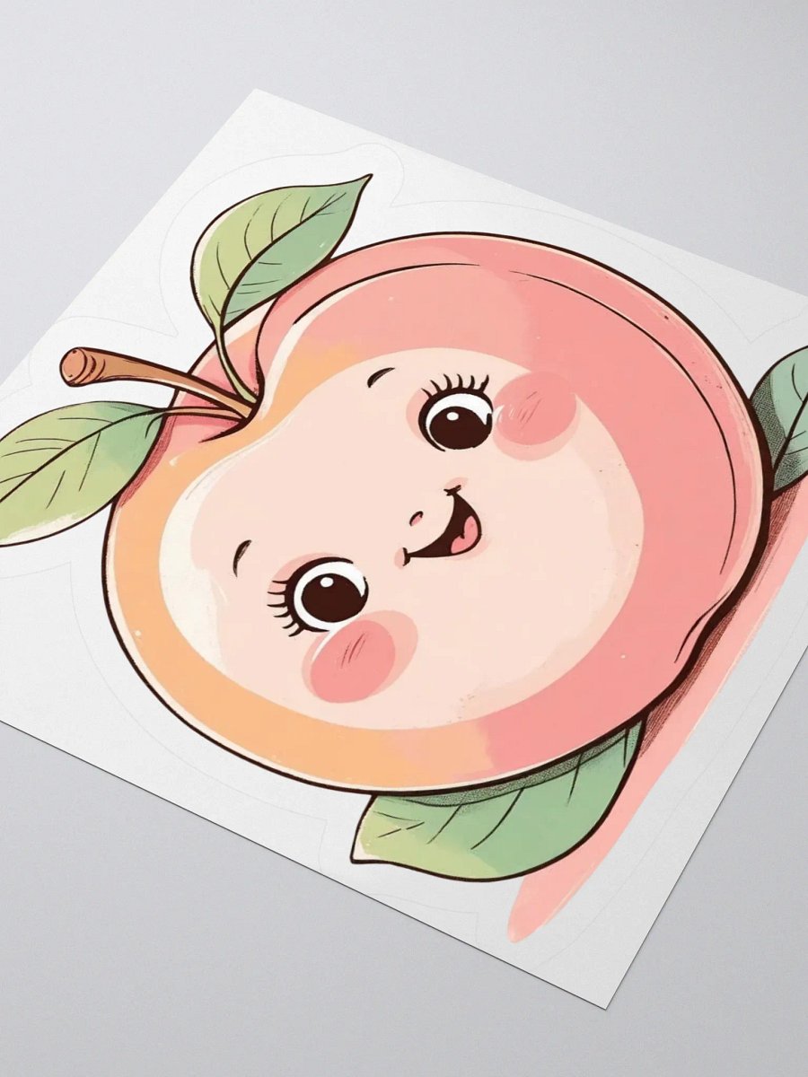 Cheerful Peach Kiss Cut Stickers product image (3)