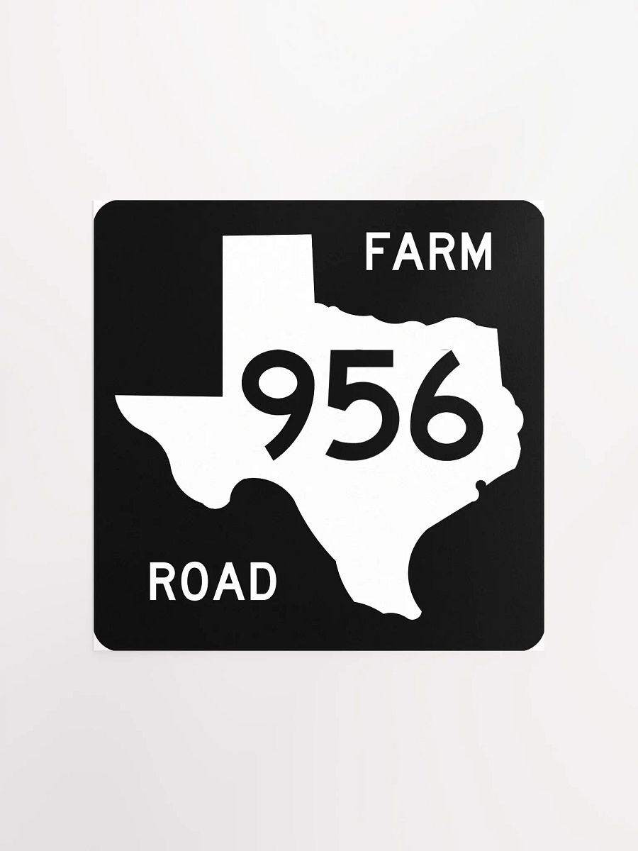 Texas Farm Road Sign FM 956 Poster product image (3)