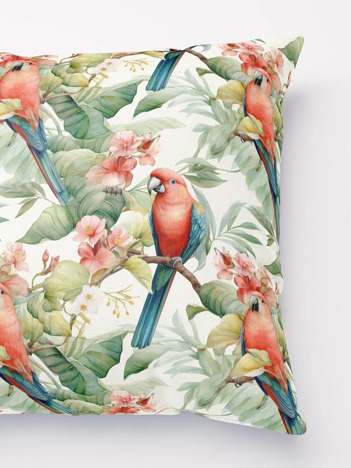 Pillow with parrot print product image (2)