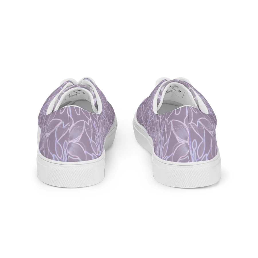 Line art Lilac and Pink Floral/Women's Lace-Up Canvas Shoes by Allcolor product image (10)