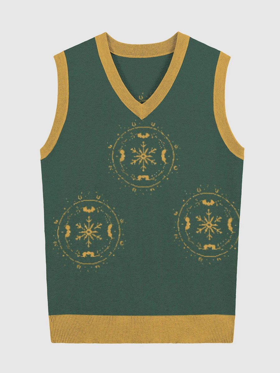 Golden Vine Knit V-Neck Vest product image (2)