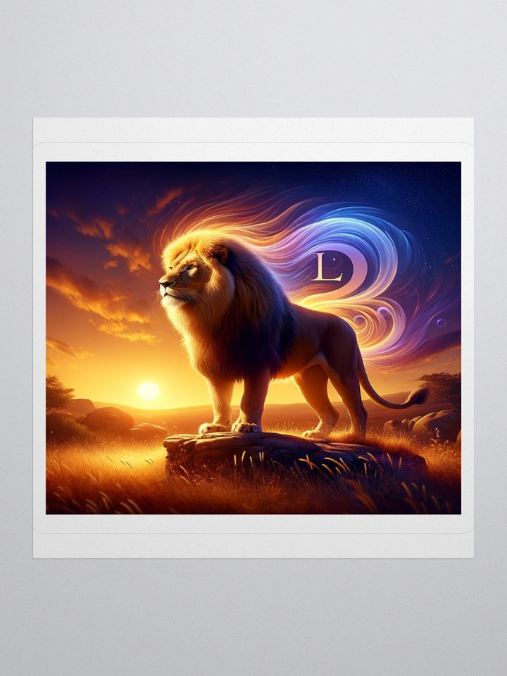 Leo Lion Sunset Vinyl Sticker - Exclusive Design | TDS Music product image (3)