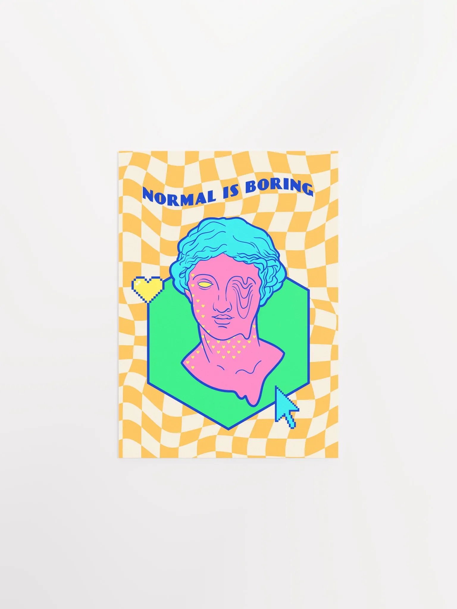 Retrowave poster/Vaporwave print: Normal is Boring — anime poster, aesthetic poster, video game poster, neon light, 90s decor product image (7)
