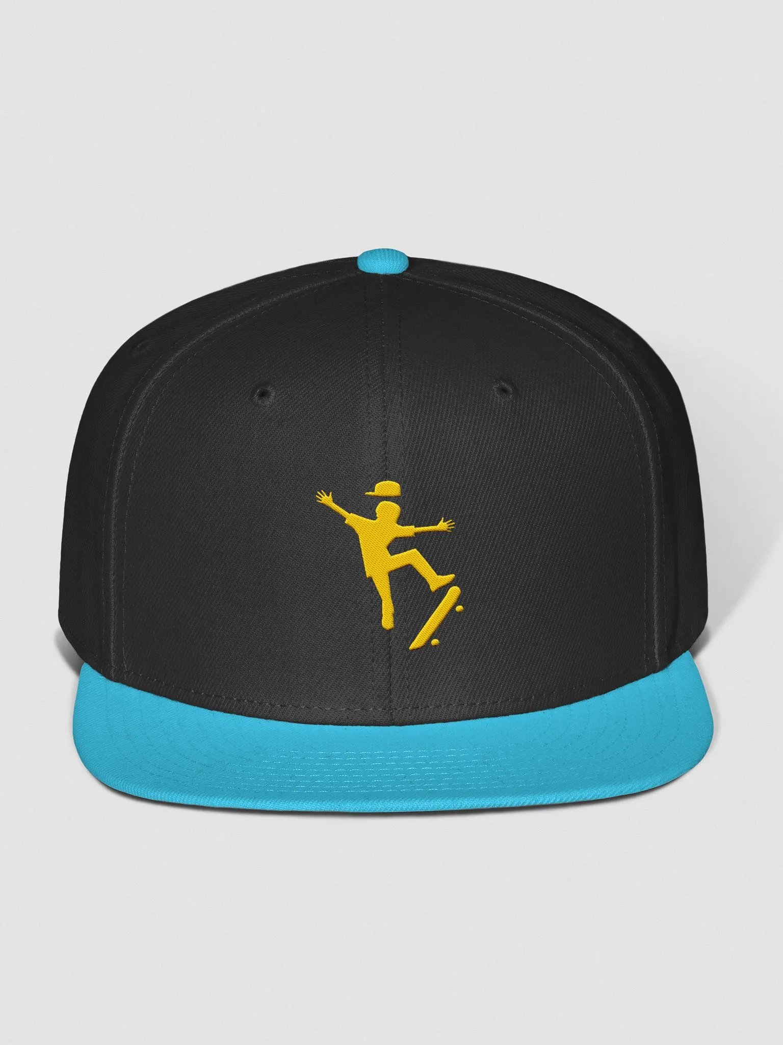 Dazzle Deck Black & Aqua Blue Baseball Cap product image (1)