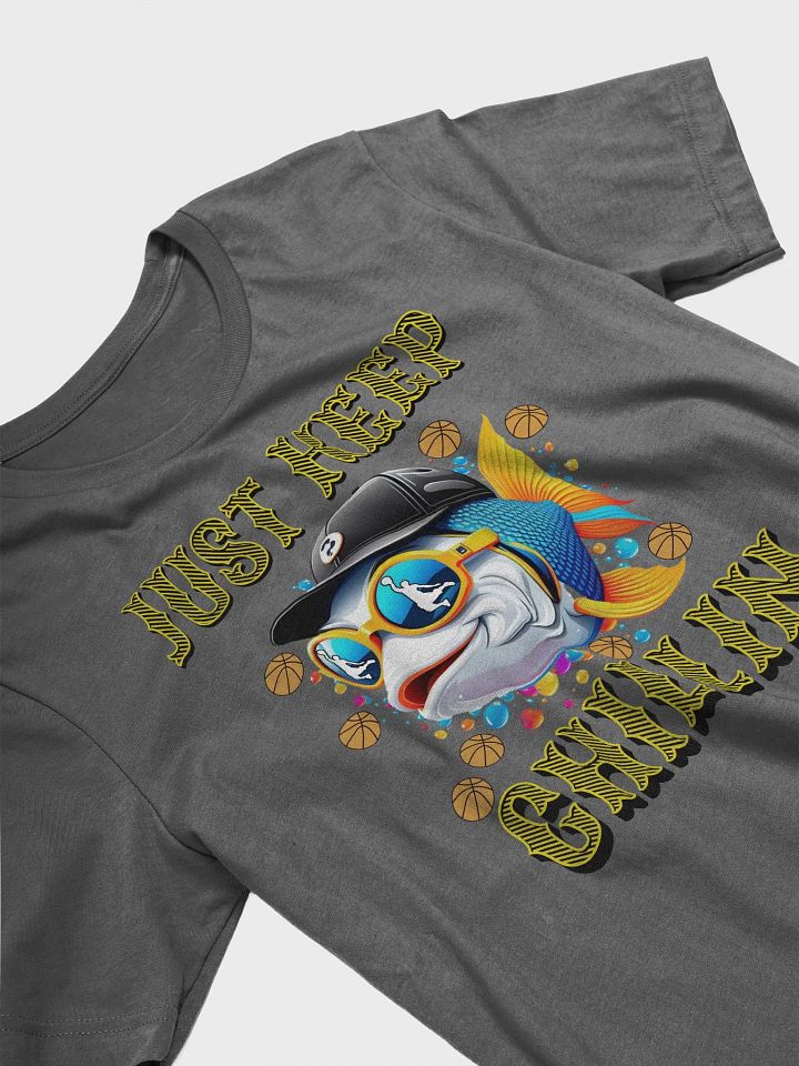 Just Keep Chill Basketball Fish Graphic Tee product image (8)