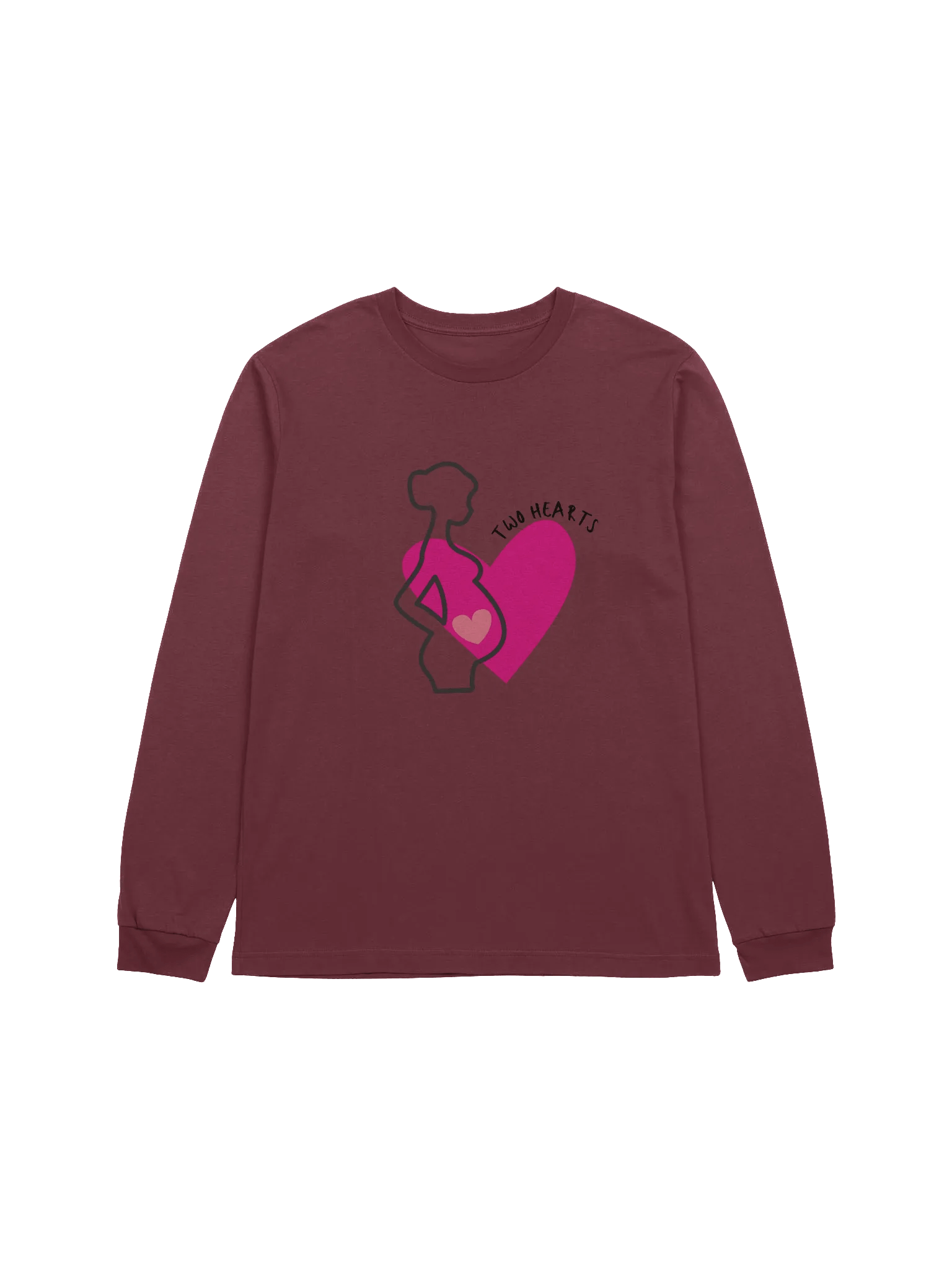Two Hearts Love Long Sleeve Supersoft Bella T-Shirt product image (1)