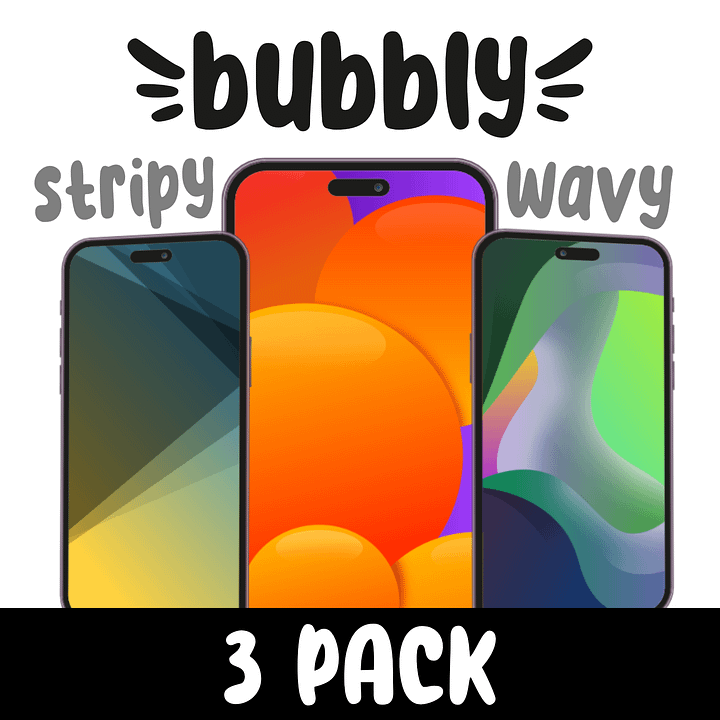 Wallpaper 3 pack: Wavy/Bubbly/Stripy product image (1)