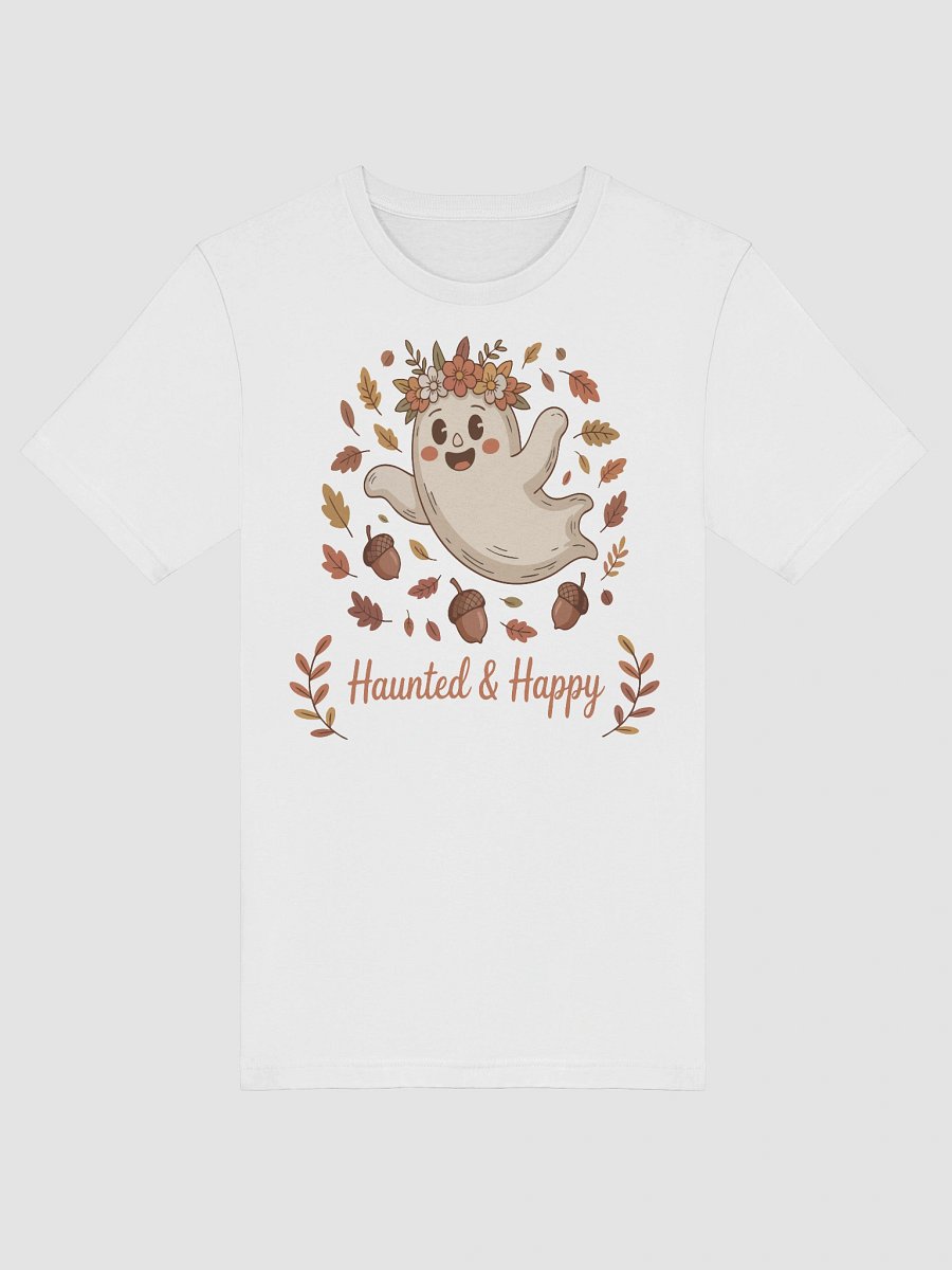 👻 Haunted & Happy Cute Ghost Halloween T-Shirt – Cozy Fall Tee product image (77)