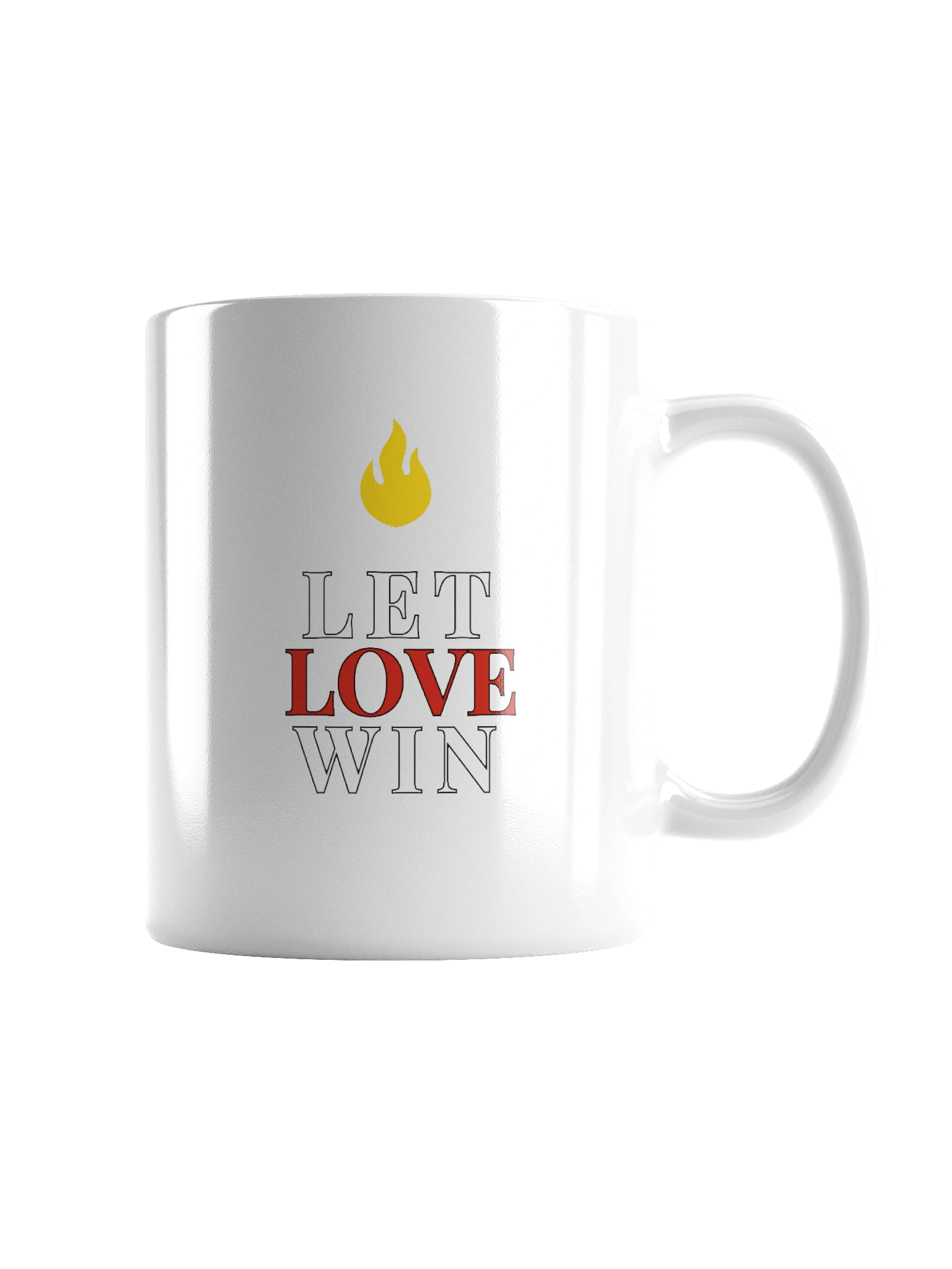 Let Love Win Flame White Mug - LTW product image (6)