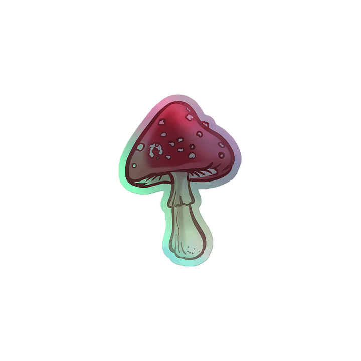 Mushroom Holographic Sticker product image (1)