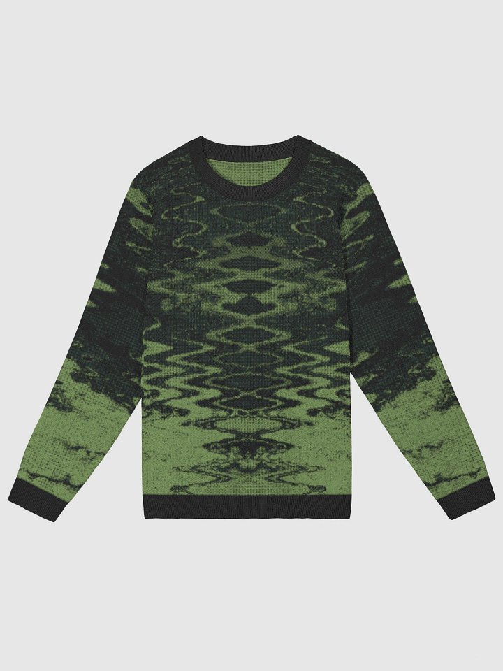 Abstract Ripple Sweater – Olive & Black product image (1)