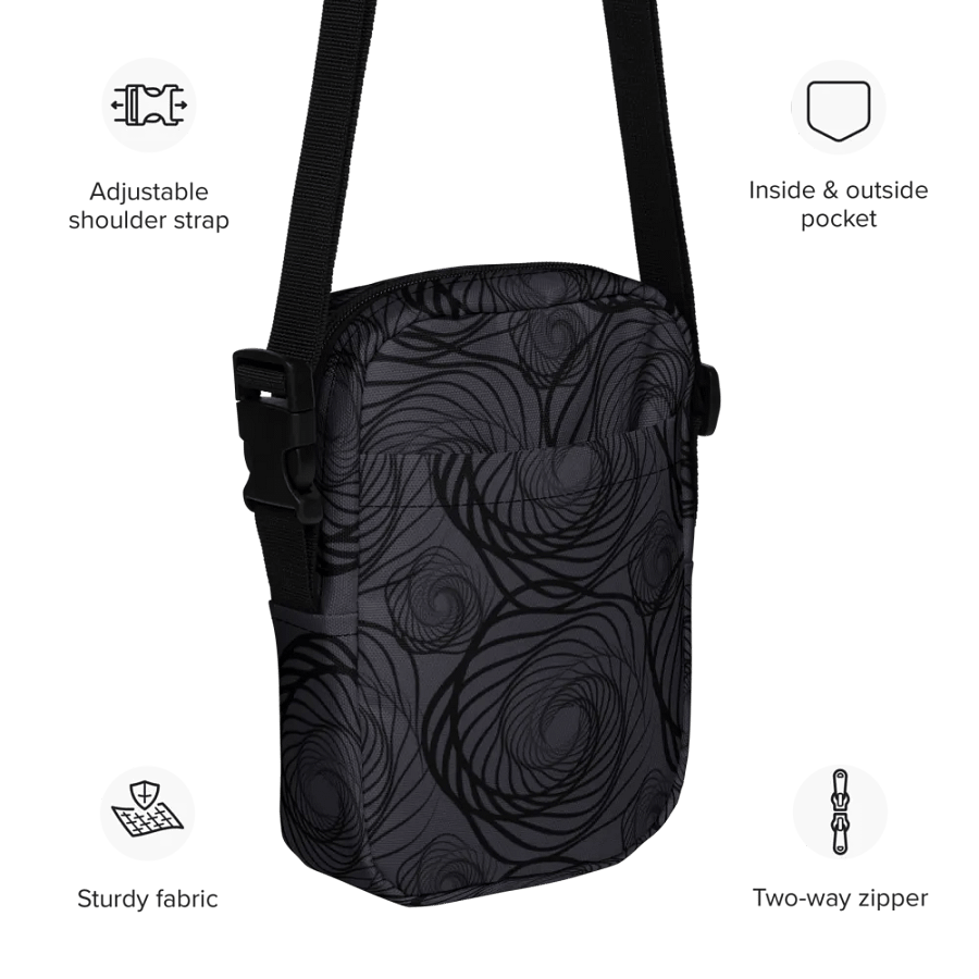 Spiral Noir All-Over Crossbody Bag for dads men boys product image (11)