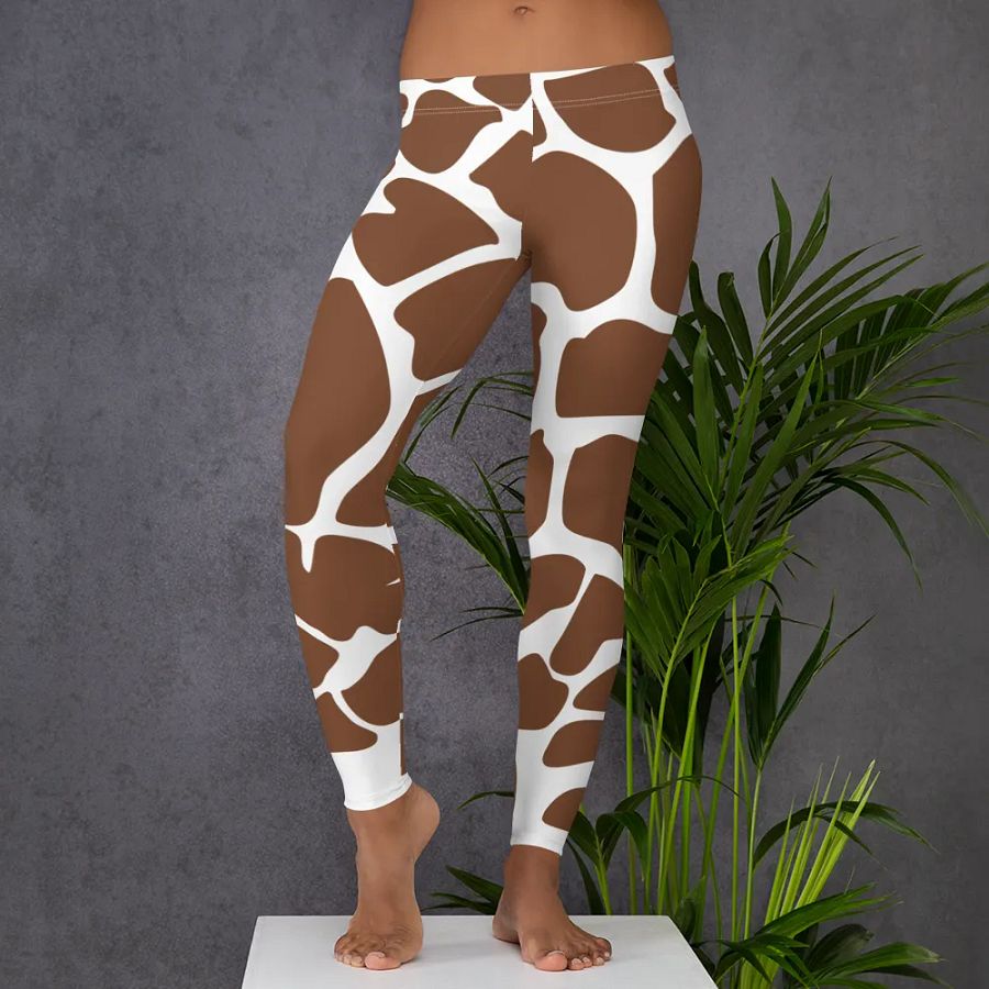 Dark Giraffe Print Leggings – Bold, Sleek & Ultra-Stylish for Any Occasion product image (5)