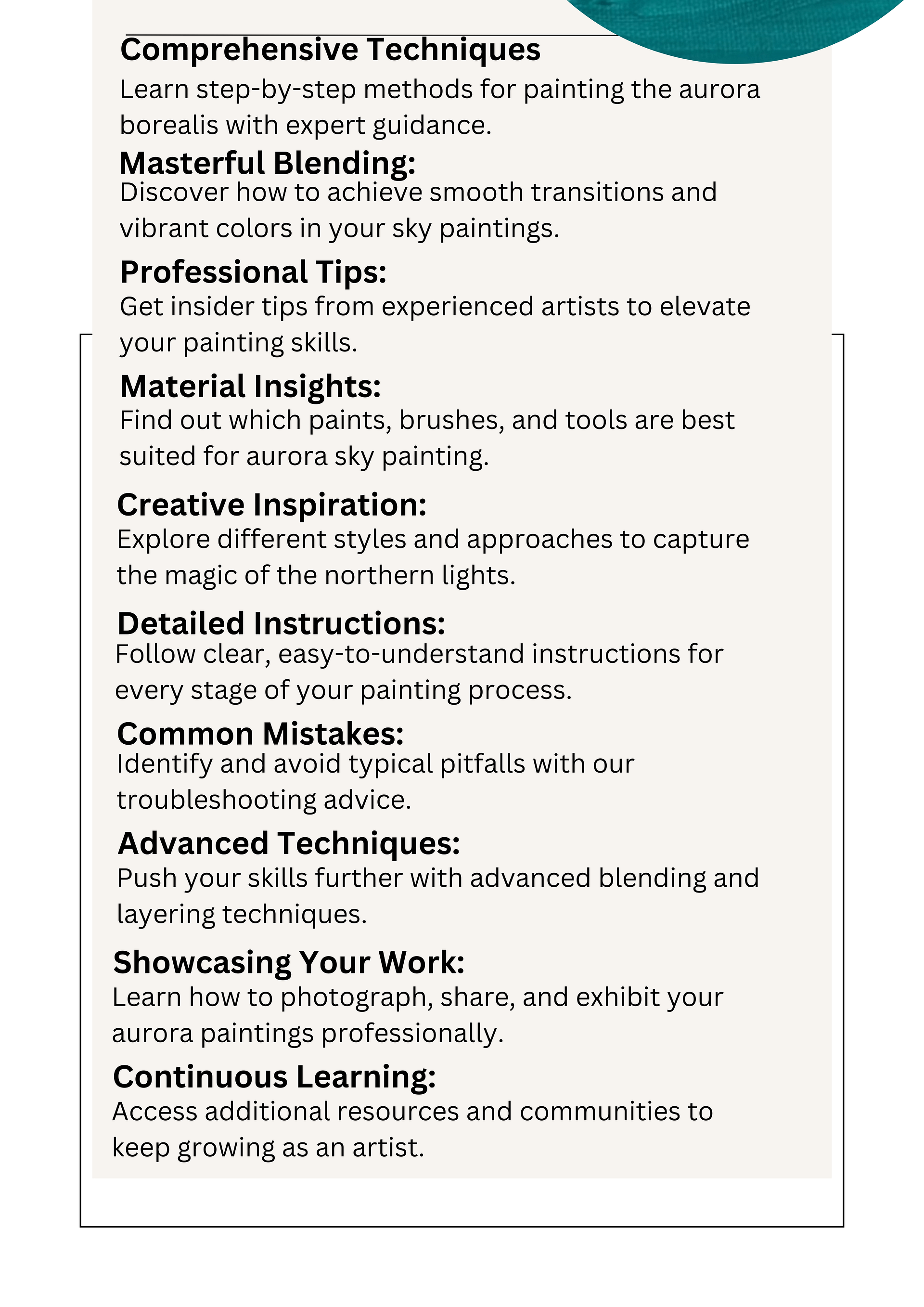Mastering Aurora sky painting: A pro's guide - Ebook product image (2)