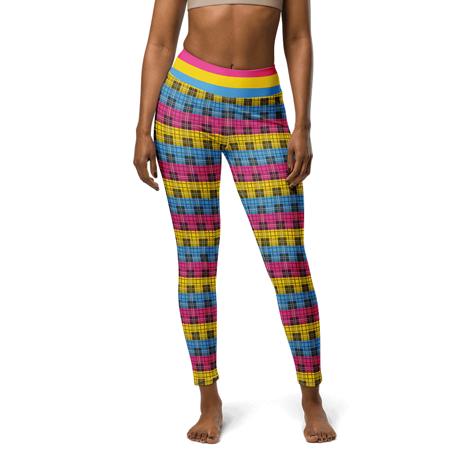 Pansexual Pride Plaid Leggings product image (1)