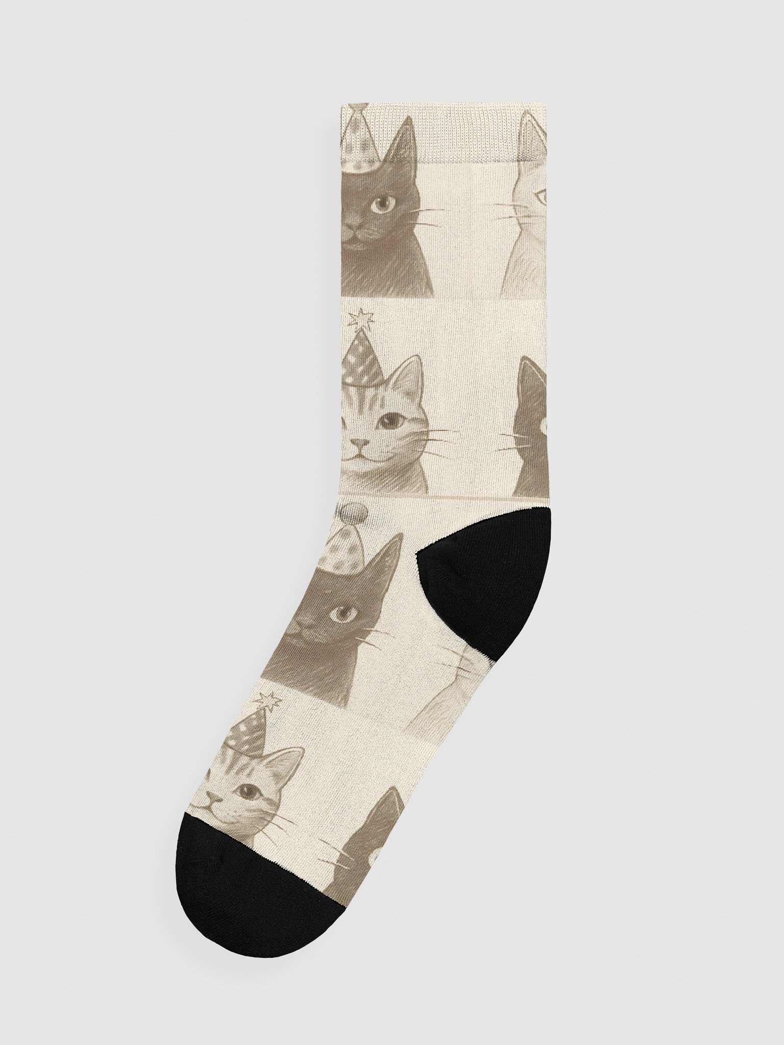 Party Cat Faces Crew Socks product image (3)