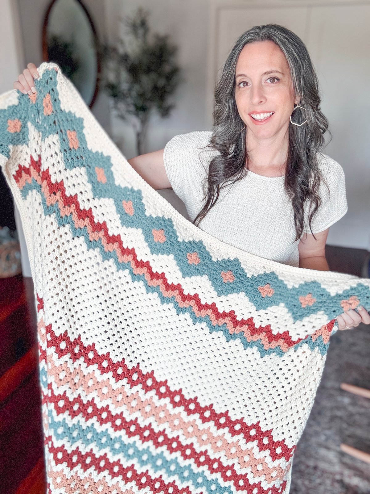 Gemstone Hues Crochet Blanket & Washcloth Pattern product image (6)
