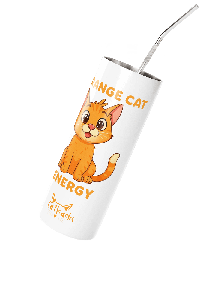 ORANGE CAT ENERGY STAINLESS STEEL CUP product image (2)