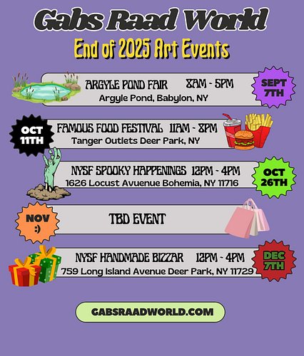 More than half of 2025 has passed by & we’re getting to the best season of craft fairs!! 🛍️🗓️

I’m very excited for the new a...