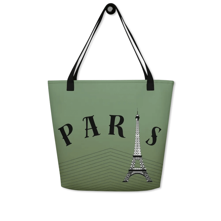 All-Over Print Large Tote Bag w/ Pocket - Paris product image (1)