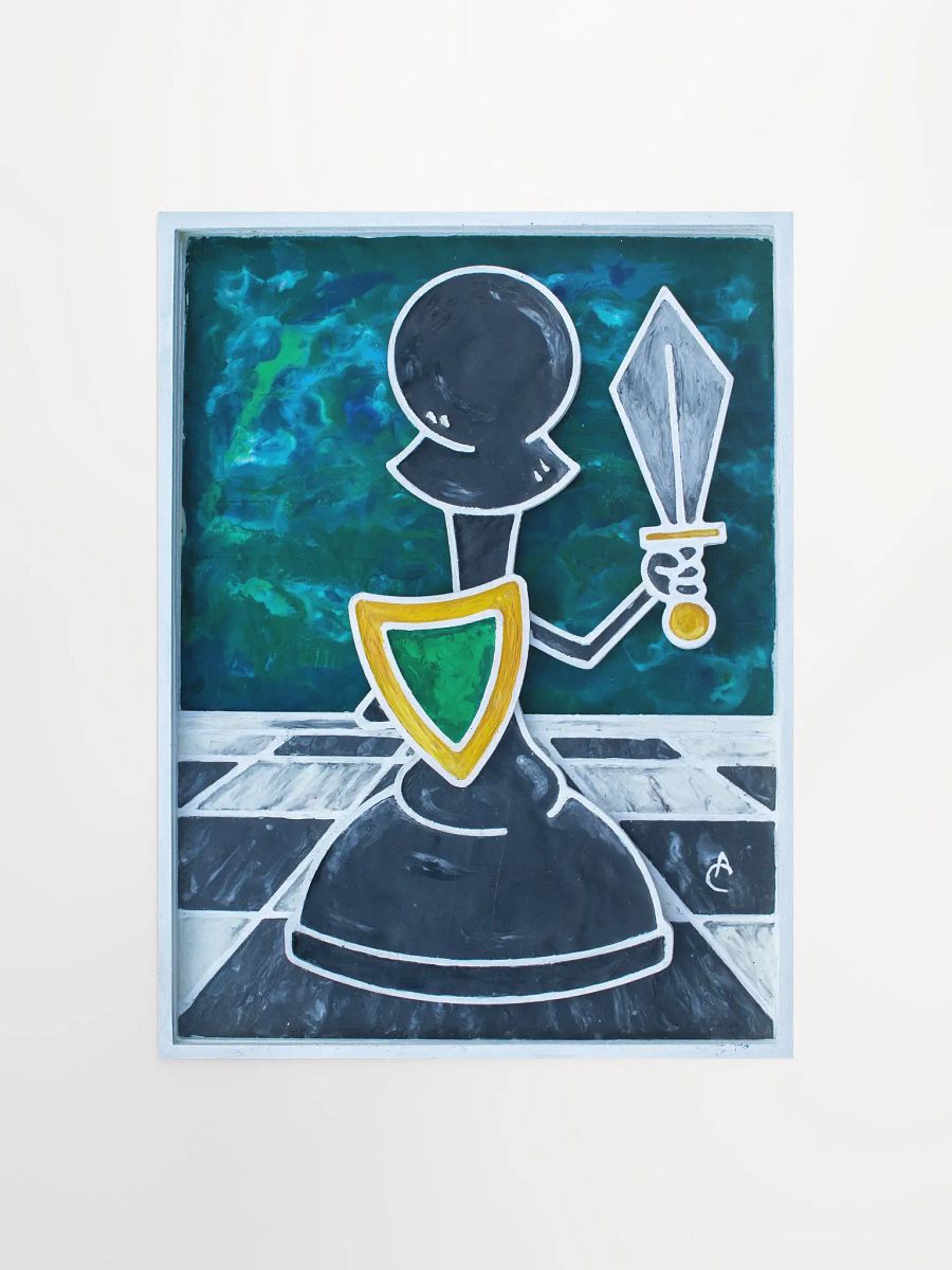 Black Pawn Fighter Print product image (1)