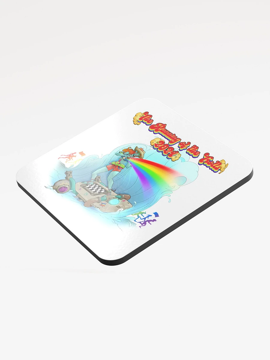 Running of the Trolls Rainbow Glossy Coaster - by Mischi product image (3)