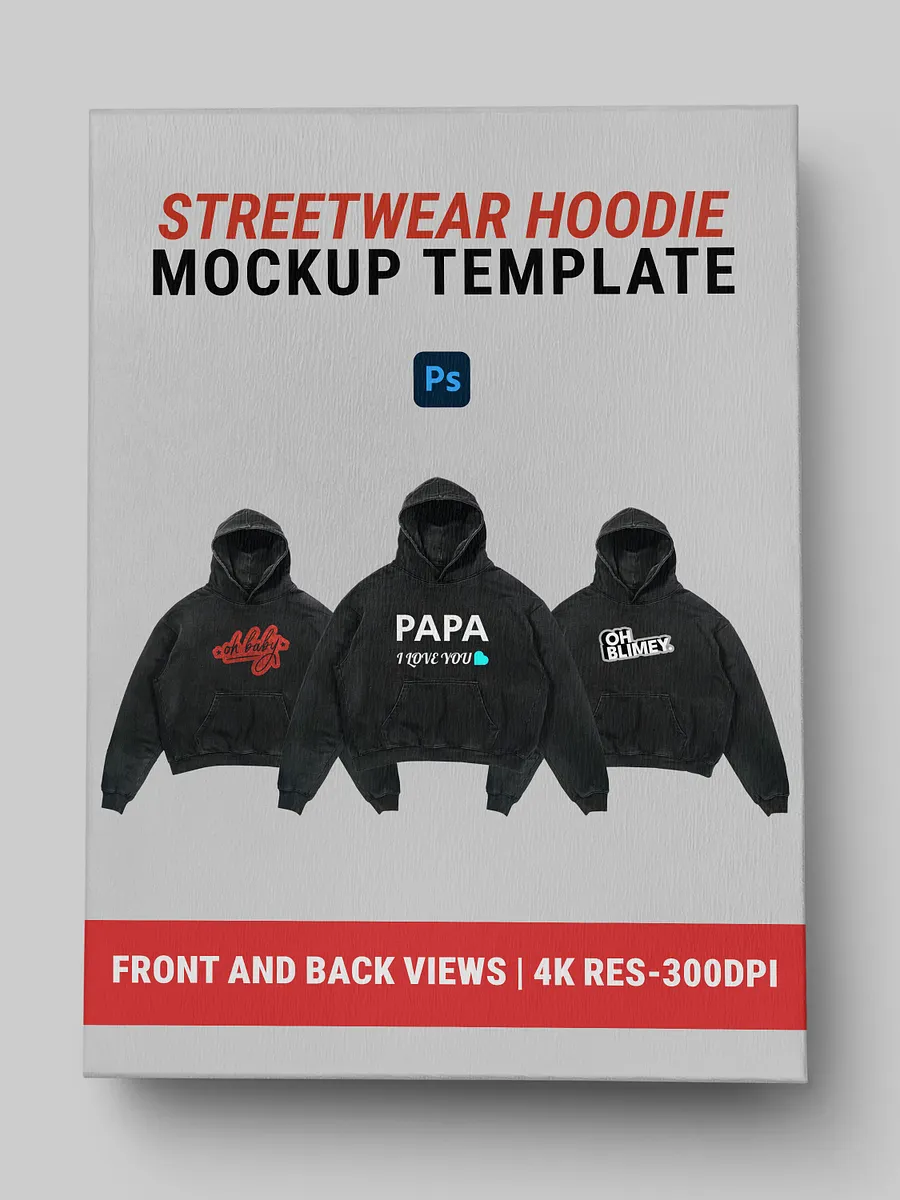 Streetwear Hoodie Mockup Template product image (1)