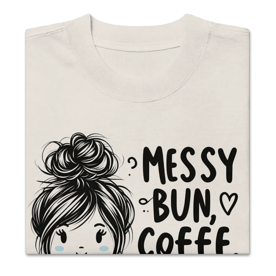 Messy Bun Coffee Scrubs Faded Tee product image (16)