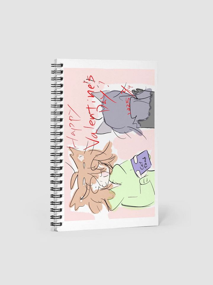 Chiwa and Cat-san Valentine's notebook product image (1)