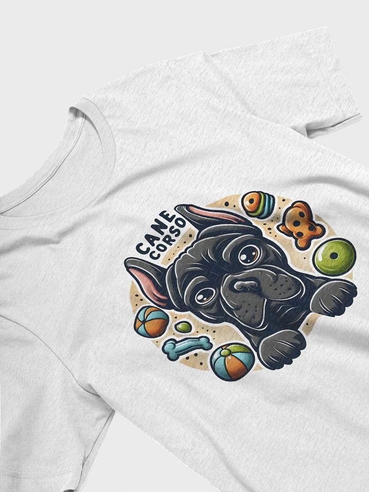 Black Cane Corso Surrounded by Toys T-Shirt – Fun and Playful Dog Lover Apparel product image (2)
