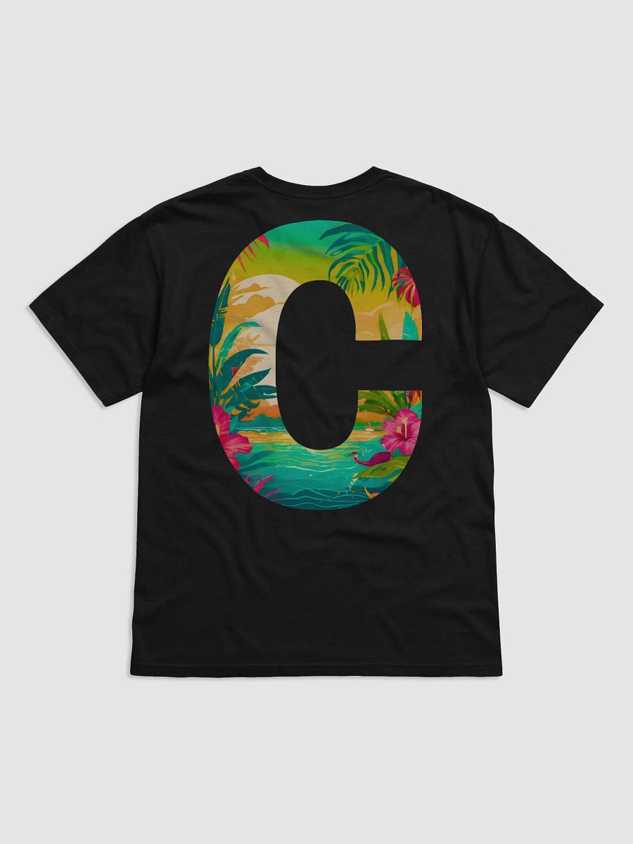 Tropical Sunset Paradise T-Shirt (Letter-C) product image (3)