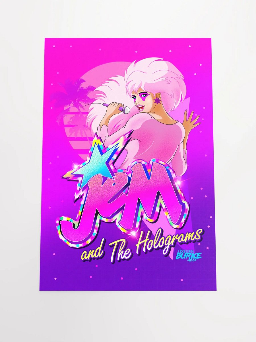 Jem and the Holograms Vaporwave Tribute 12x18 Fine Art Print product image (1)
