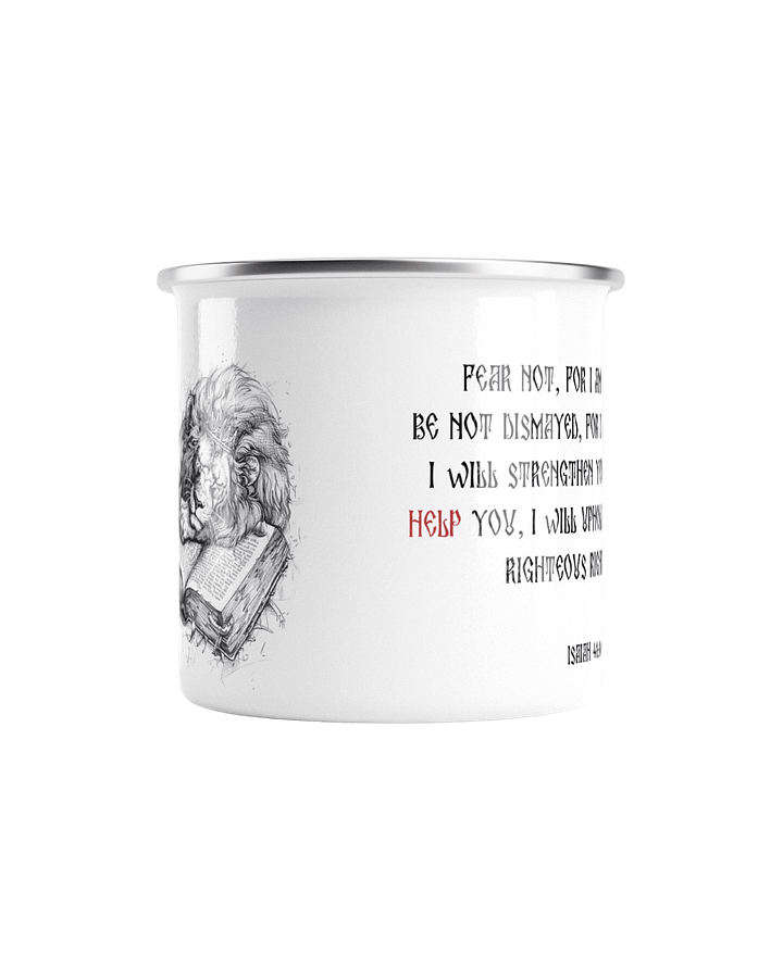 Lion's Wisdom Enamel Mug product image (1)