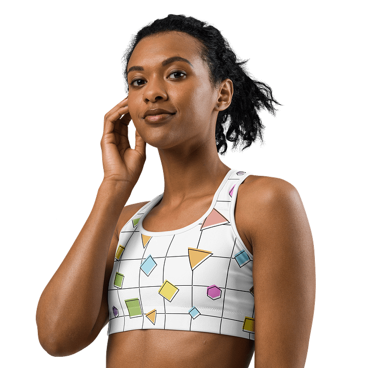 "90s Themed" All Over Print Sports Bra product image (2)
