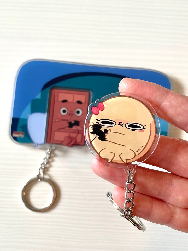 Matching Choco & Pancake Keychains with Bonus Display Base product image (1)