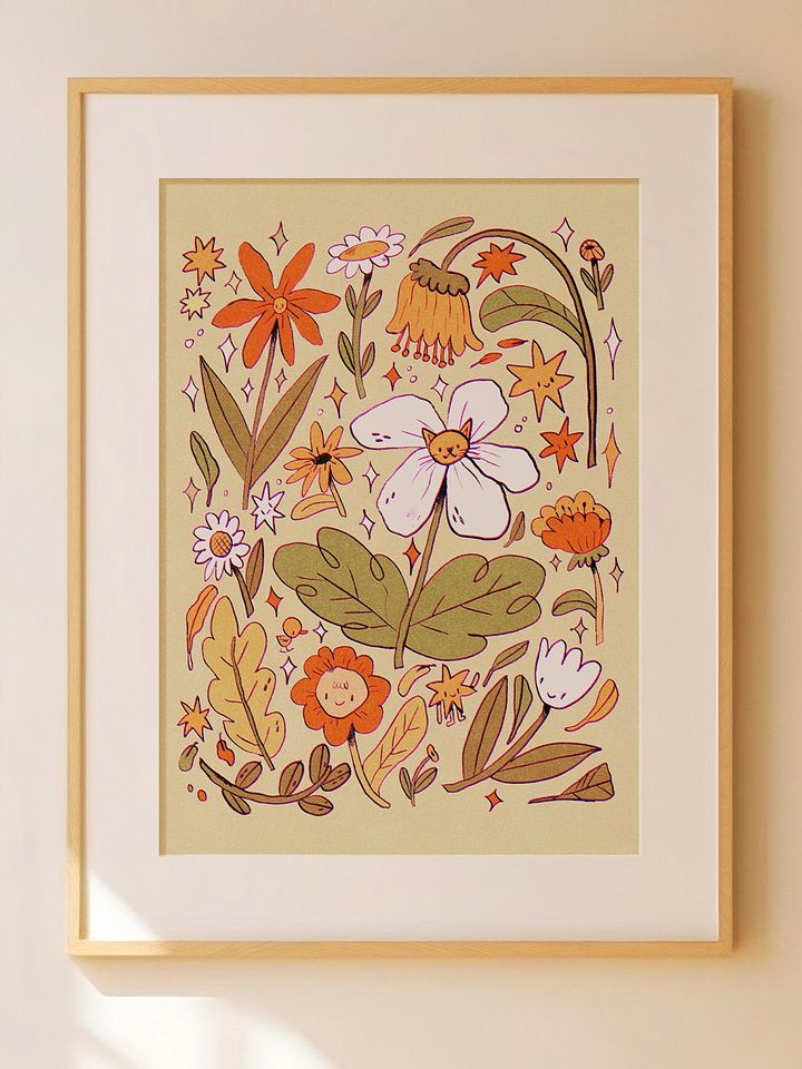 Flower Cat Print product image (1)