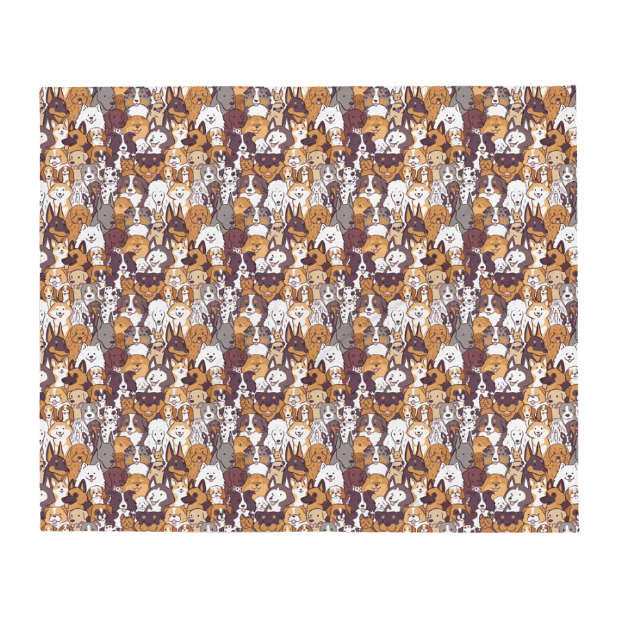 Whimsical Dogs Throw Blanket product image (2)