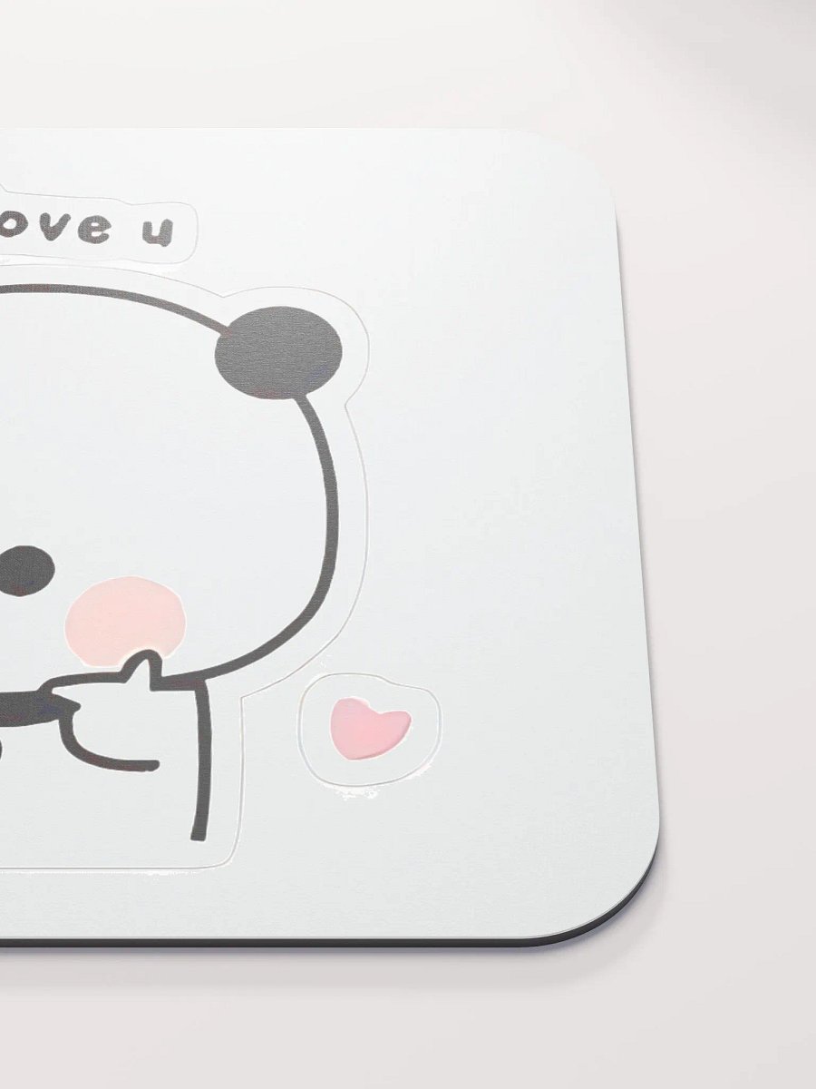 "Cute Panda Love Sticker Mouse Pad – Adorable & Expressive Design" 🐼💖 product image (5)