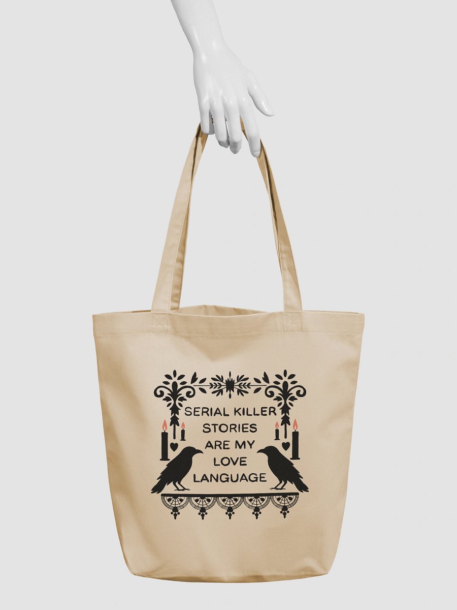 Gothic Serial Killer Stories Are My Love Language Tote Bag For True Crime Lovers product image (4)