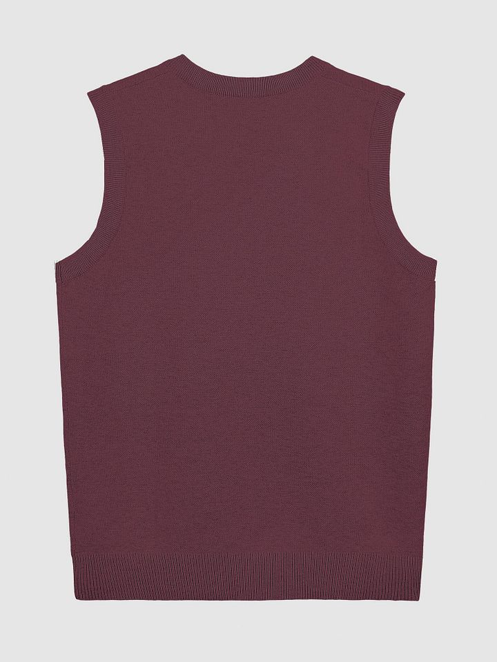 BUSY-BRAINED (lg. design, maroon and red) knitwear vest product image (8)