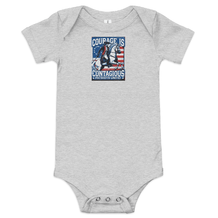 Patriotic Embroidered Baby Onesie product image (1)